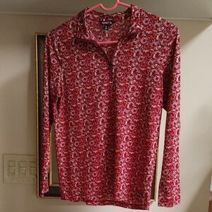 KERRITS 1/3 Front Zip Pullover Long Sleeve Top Girl's XL